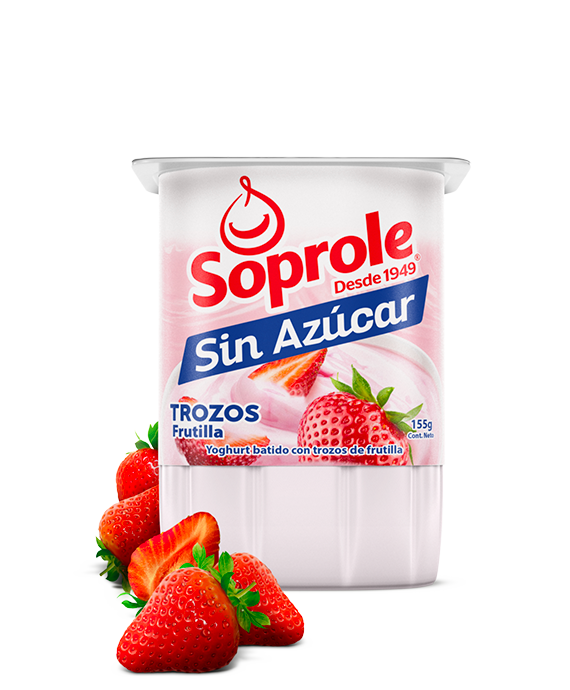 Yoghurt Sin Azucar Trozos Frutilla 155 gr