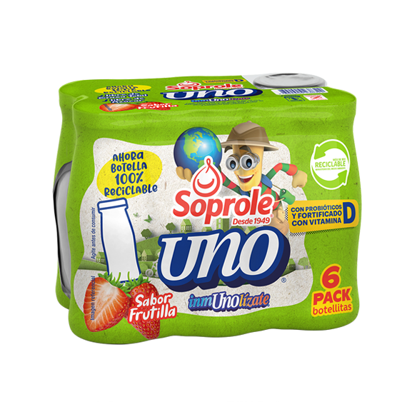 Uno Pack 6 Frutilla 80 ml
