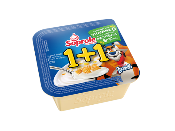 Yoghurt 1+1 Zucaritas con cuchara
