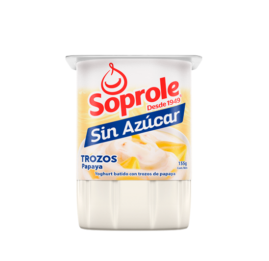 Yoghurt Sin Azúcar Trozos Papaya 155g