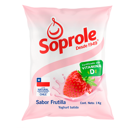 Yoghurt Batido Frutilla bolsa 1Kg