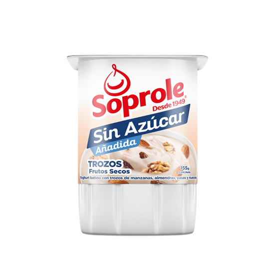 Yoghurt Sin Azúcar Trozos Frutos Secos 155g