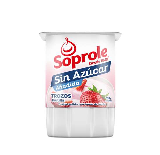 Yoghurt Sin Azúcar Trozos Frutilla 155g
