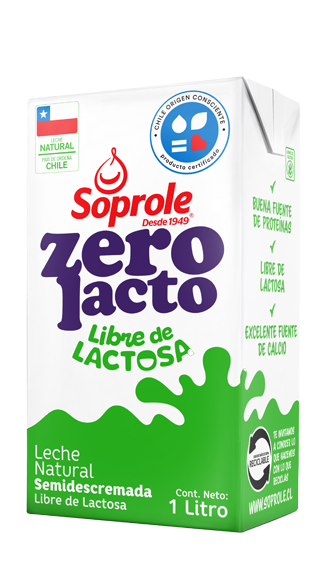 Leche Zerolacto semidescremada 1L