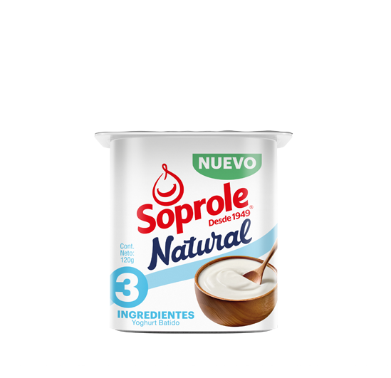 Soprole Yoghurt Natural 3 Ingredientes