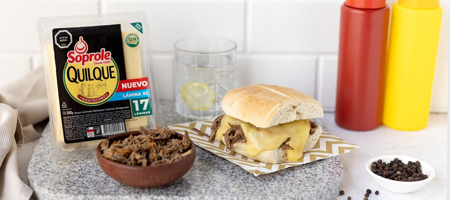 Receta de Sándwich Mechada Queso
