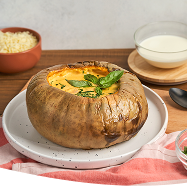 Receta de Crema de Zapallo, Camarón y Queso